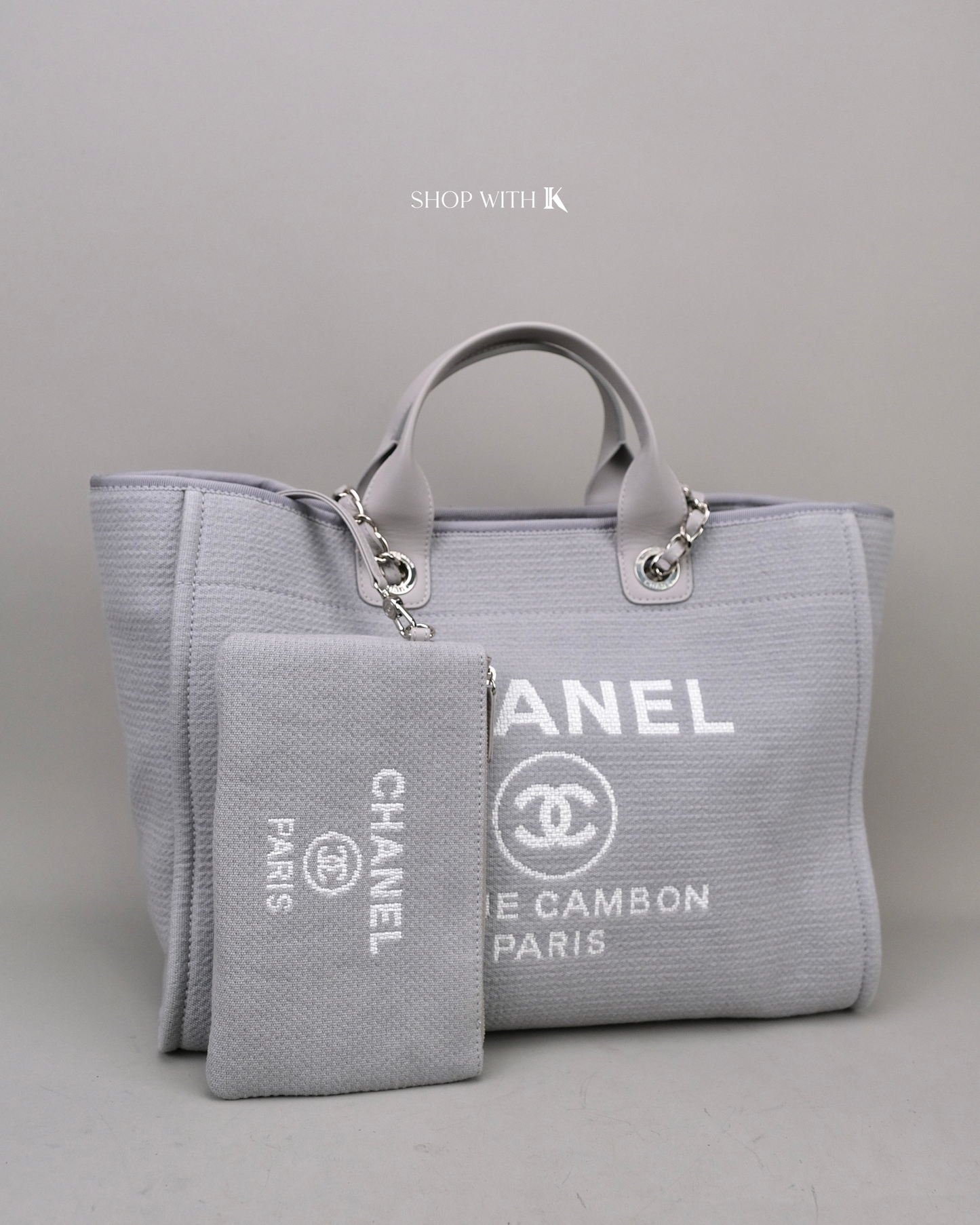 Chanel Deauville Tote Bag Gray