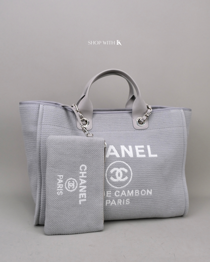 Chanel Deauville Tote Bag Gray