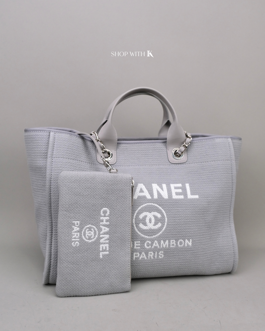 Chanel Deauville Tote Bag Gray