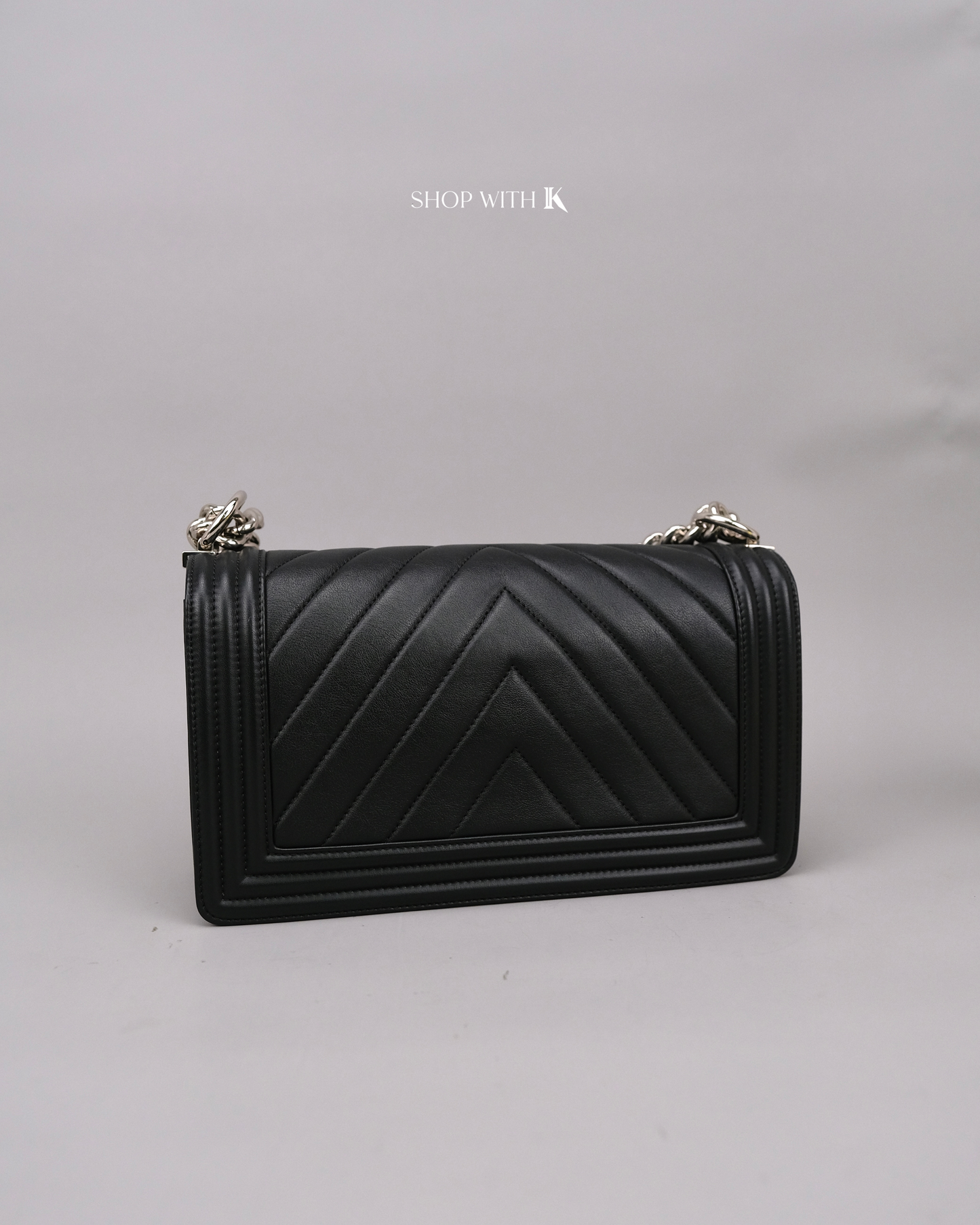 Chanel Leboy Old Medium Chevron Black SHW