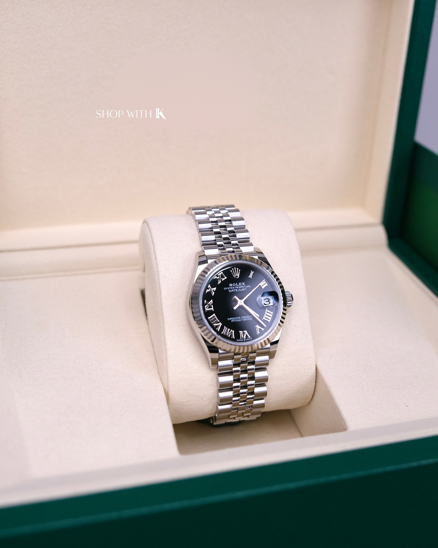 Rolex Datejust Black Roman Dial - 31mm
