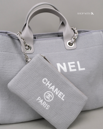 Chanel Deauville Tote Bag Gray
