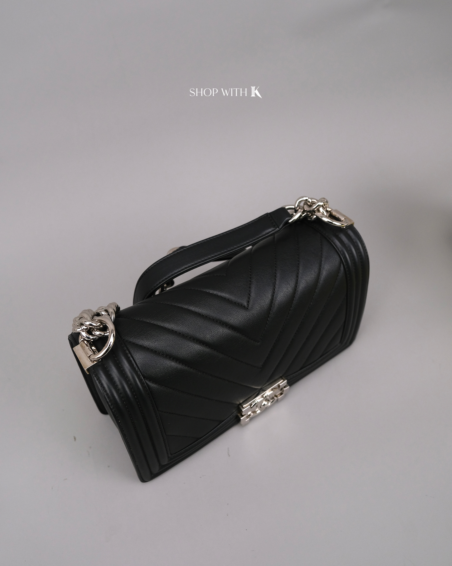 Chanel Leboy Old Medium Chevron Black SHW