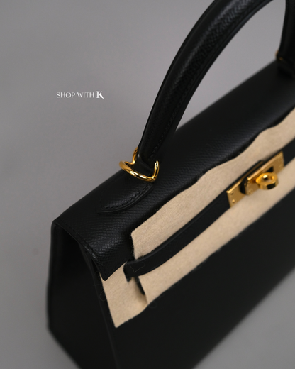 Hermes Kelly 25 Noir GHW