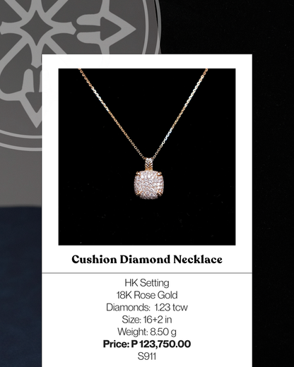 Cushion Diamond Necklace