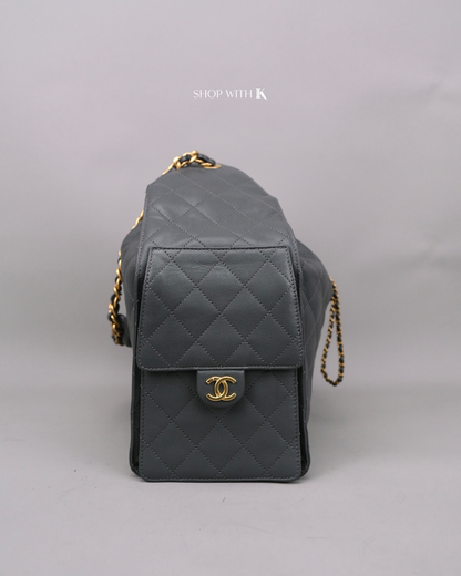 Chanel 25 Medium Gray GHW