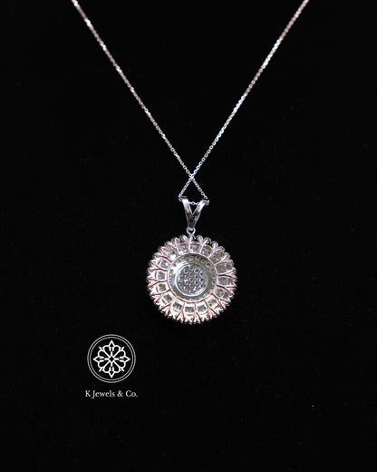Round Diamond Pendant w/ Chain