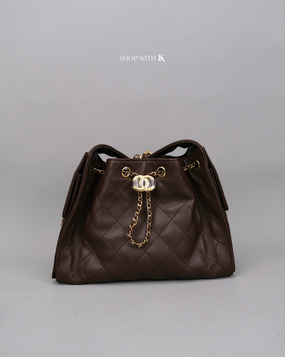 Chanel 25 Small Dark Brown GHW