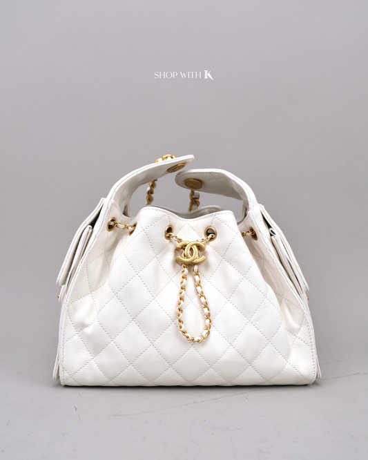 Chanel 25 Small White
