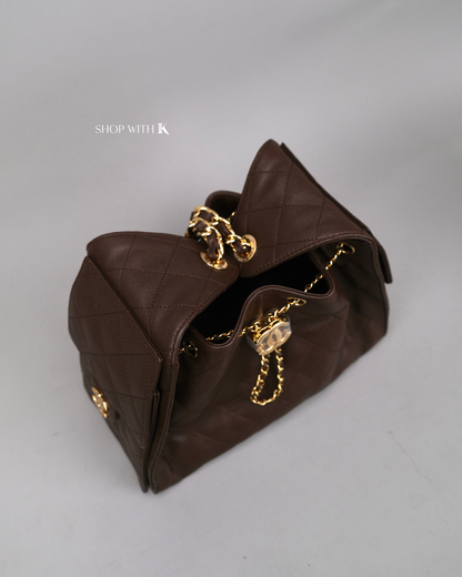 Chanel 25 Small Dark Brown GHW