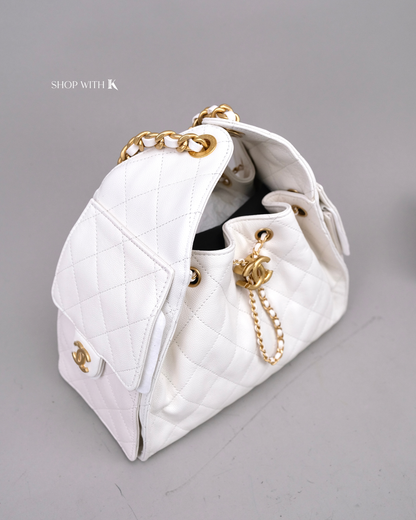 Chanel 25 Small White