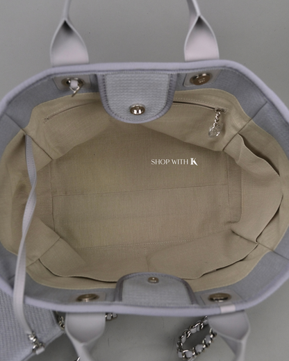 Chanel Deauville Tote Bag Gray
