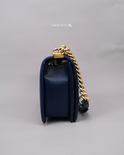 Chanel Leboy Medium Navy Blue GHW
