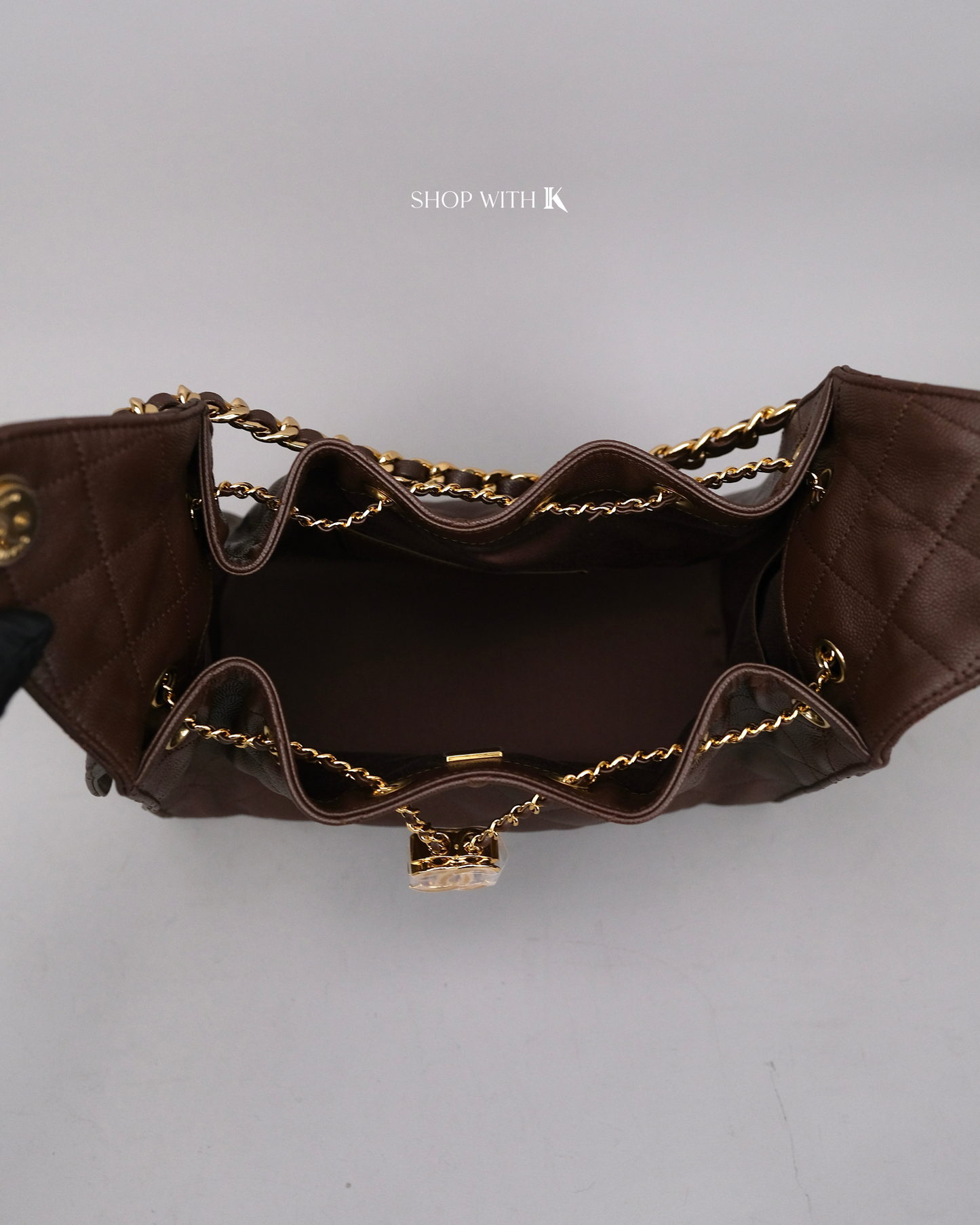 Chanel 25 Small Dark Brown GHW