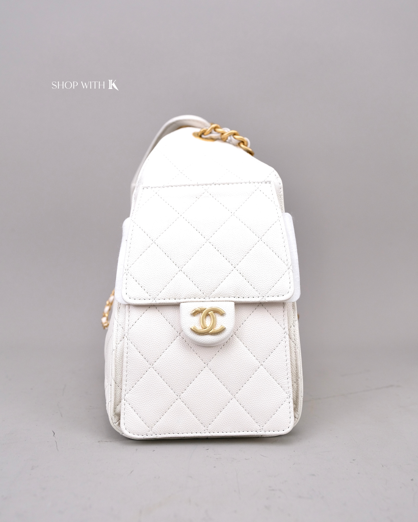Chanel 25 Small White