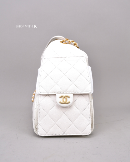 Chanel 25 Small White