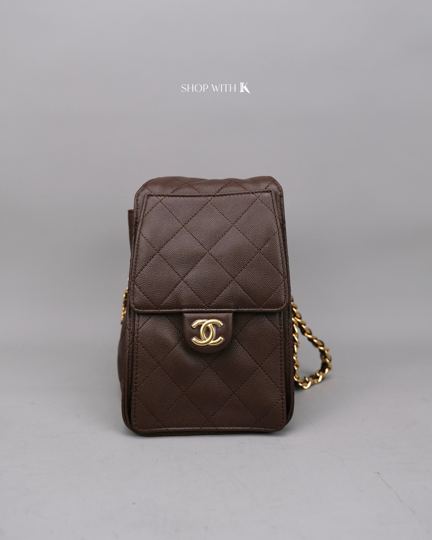 Chanel 25 Small Dark Brown GHW
