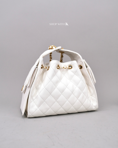 Chanel 25 Small White