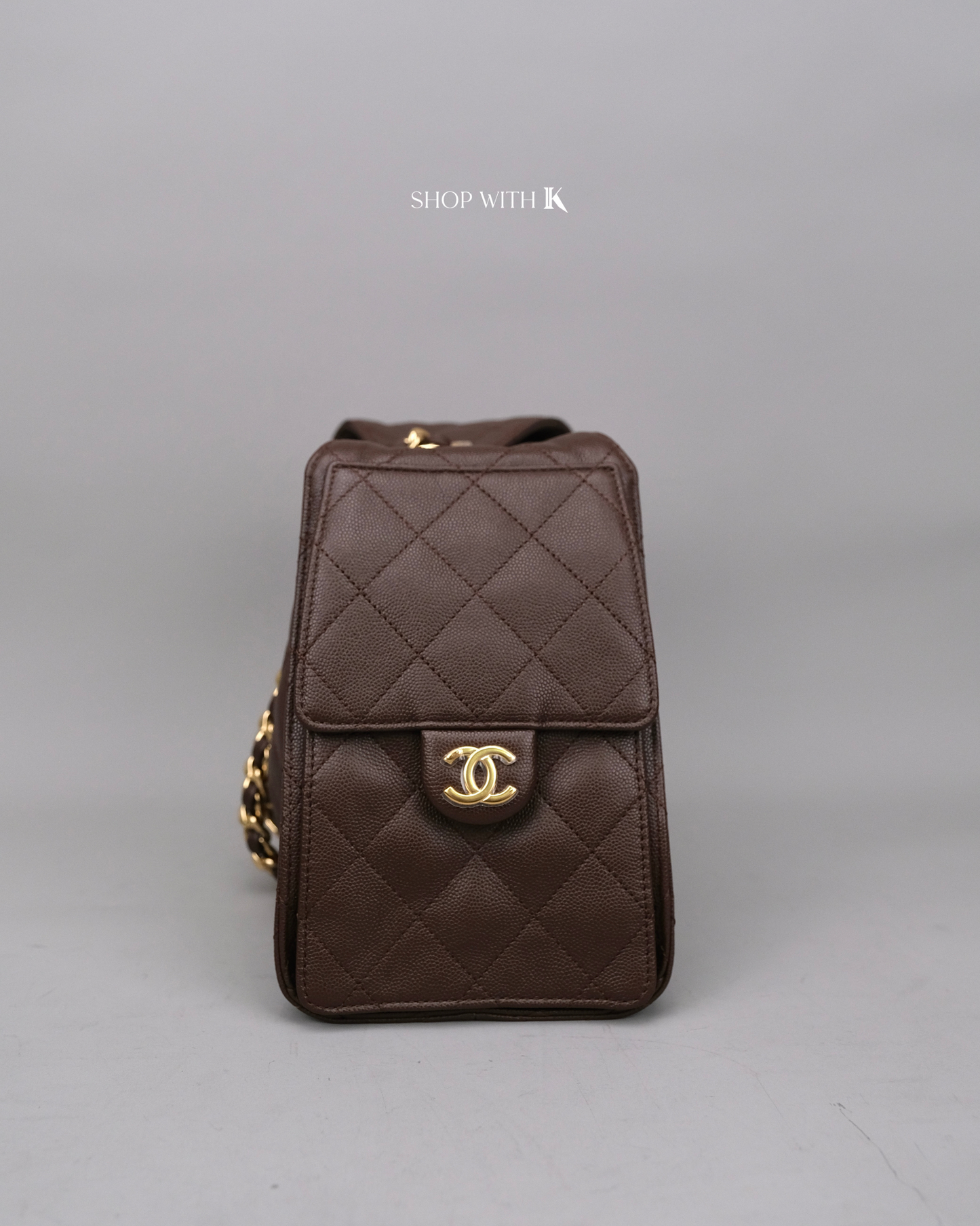 Chanel 25 Small Dark Brown GHW
