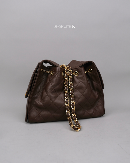 Chanel 25 Small Dark Brown GHW