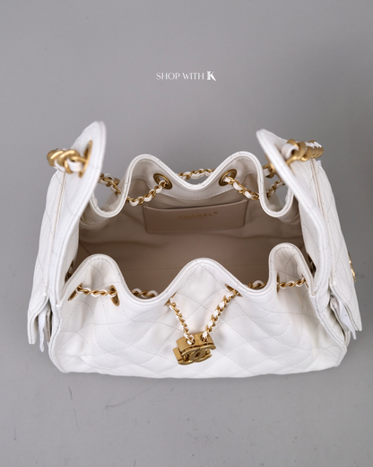 Chanel 25 Small White