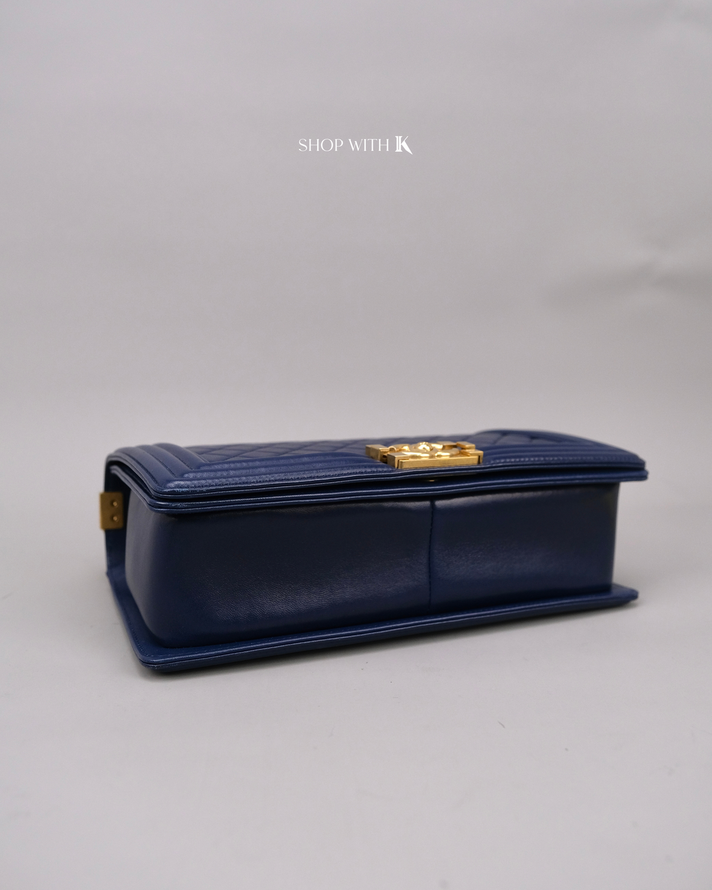 Chanel Leboy Medium Navy Blue GHW