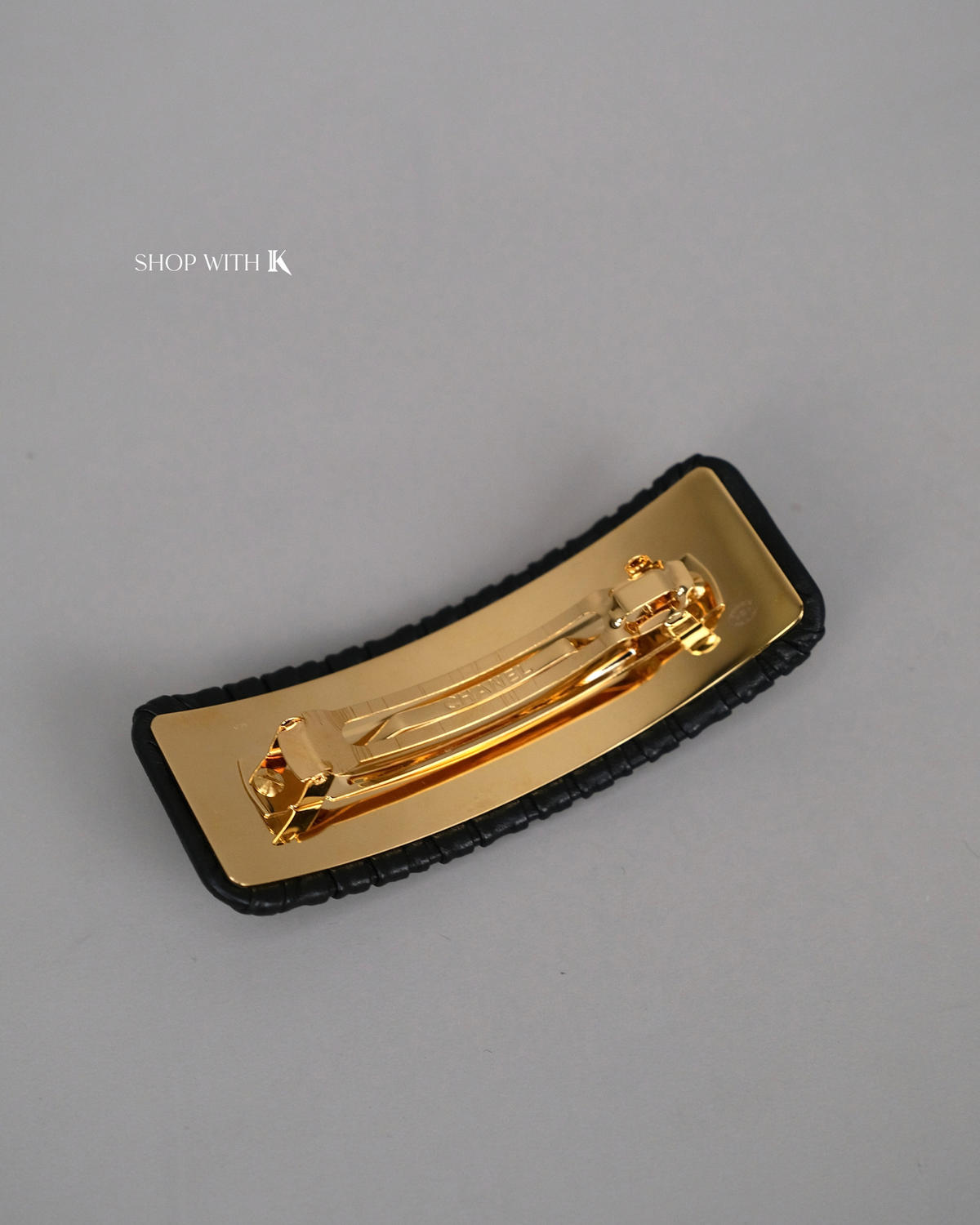 Chanel Hairclip Black GHW