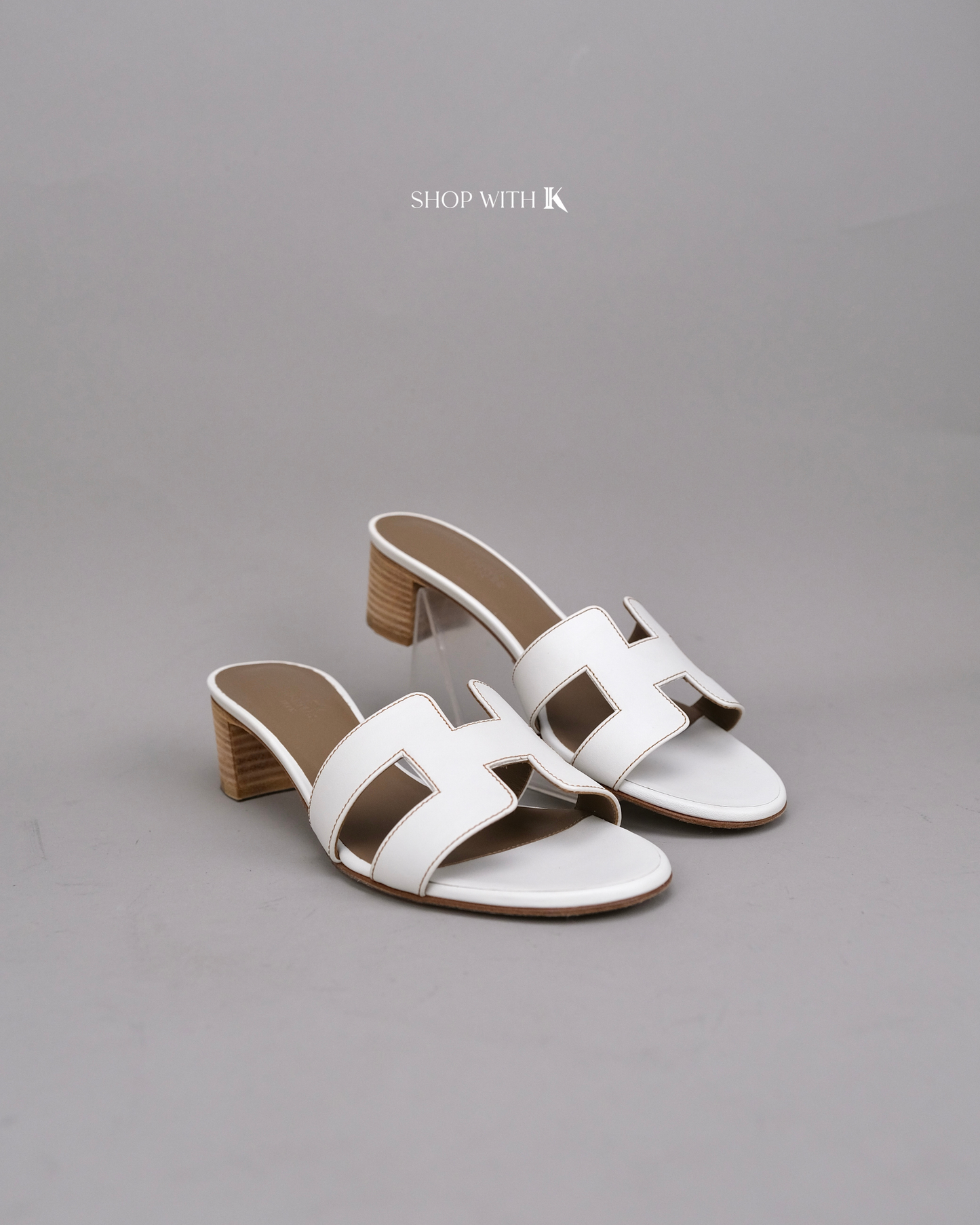 Hermes Oasis White Sandals