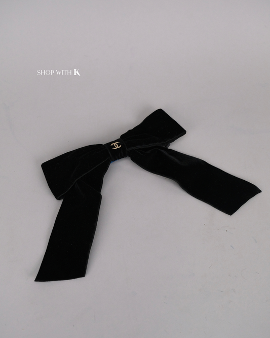 Chanel Hairbow Clip Black