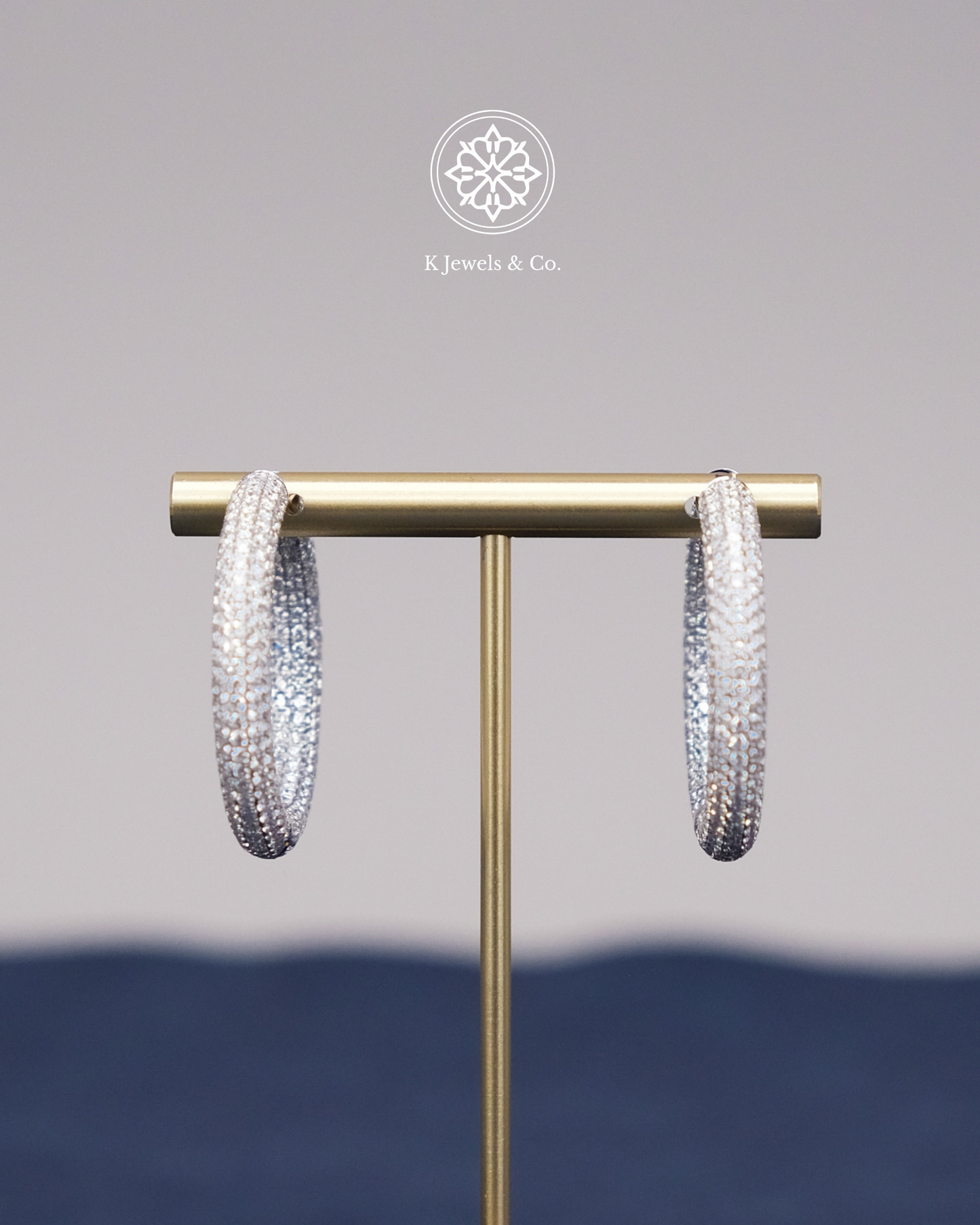 Large Hoop Diamond Earrings