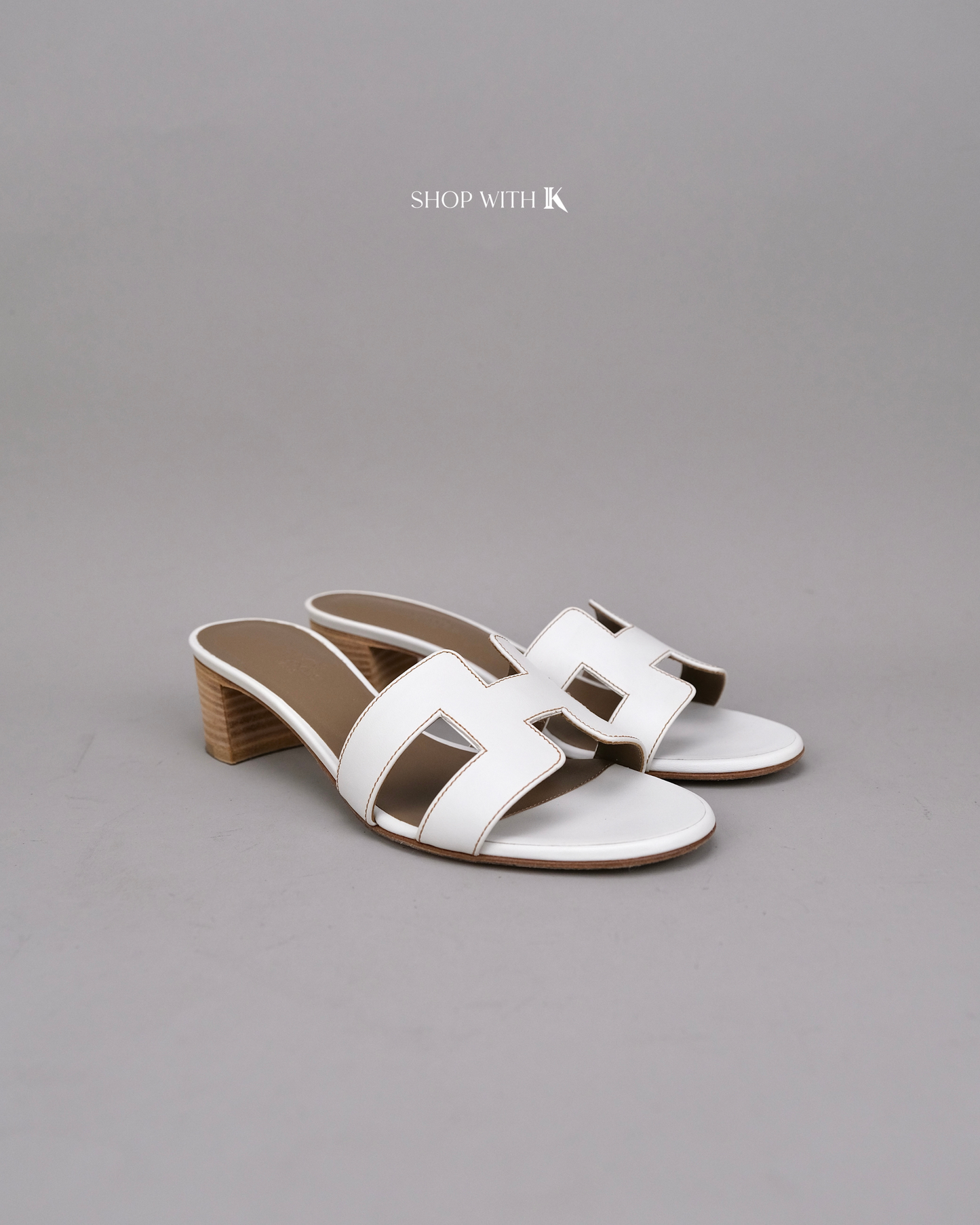 Hermes Oasis White Sandals