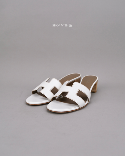 Hermes Oasis White Sandals