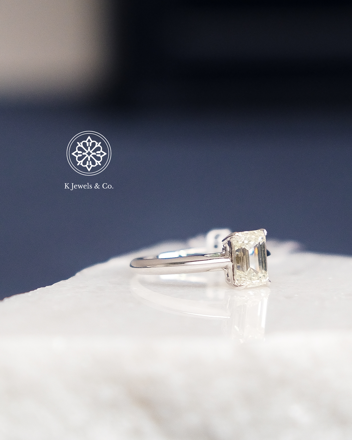 2ct Emerald Cut Diamond Ring w/ GIA