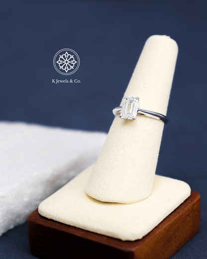 2ct Emerald Cut Diamond Ring w/ GIA