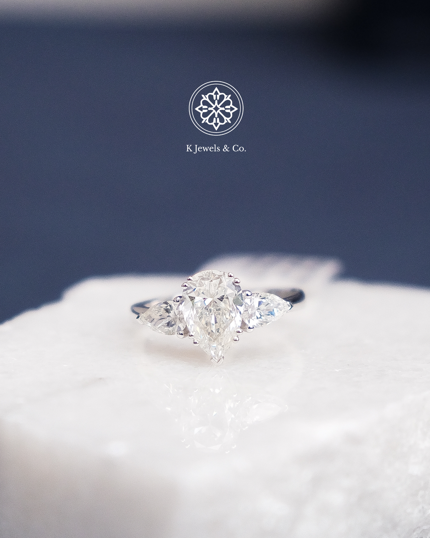 2ct Pear Shaped Diamond Ring w/ GIA