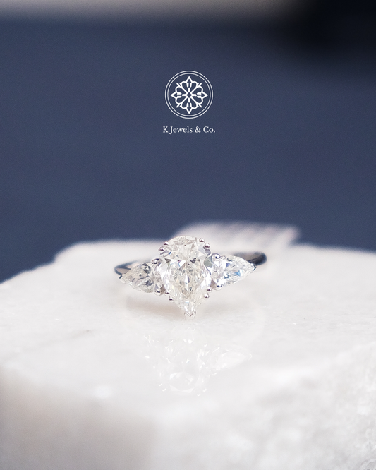 2ct Pear Shaped Diamond Ring w/ GIA