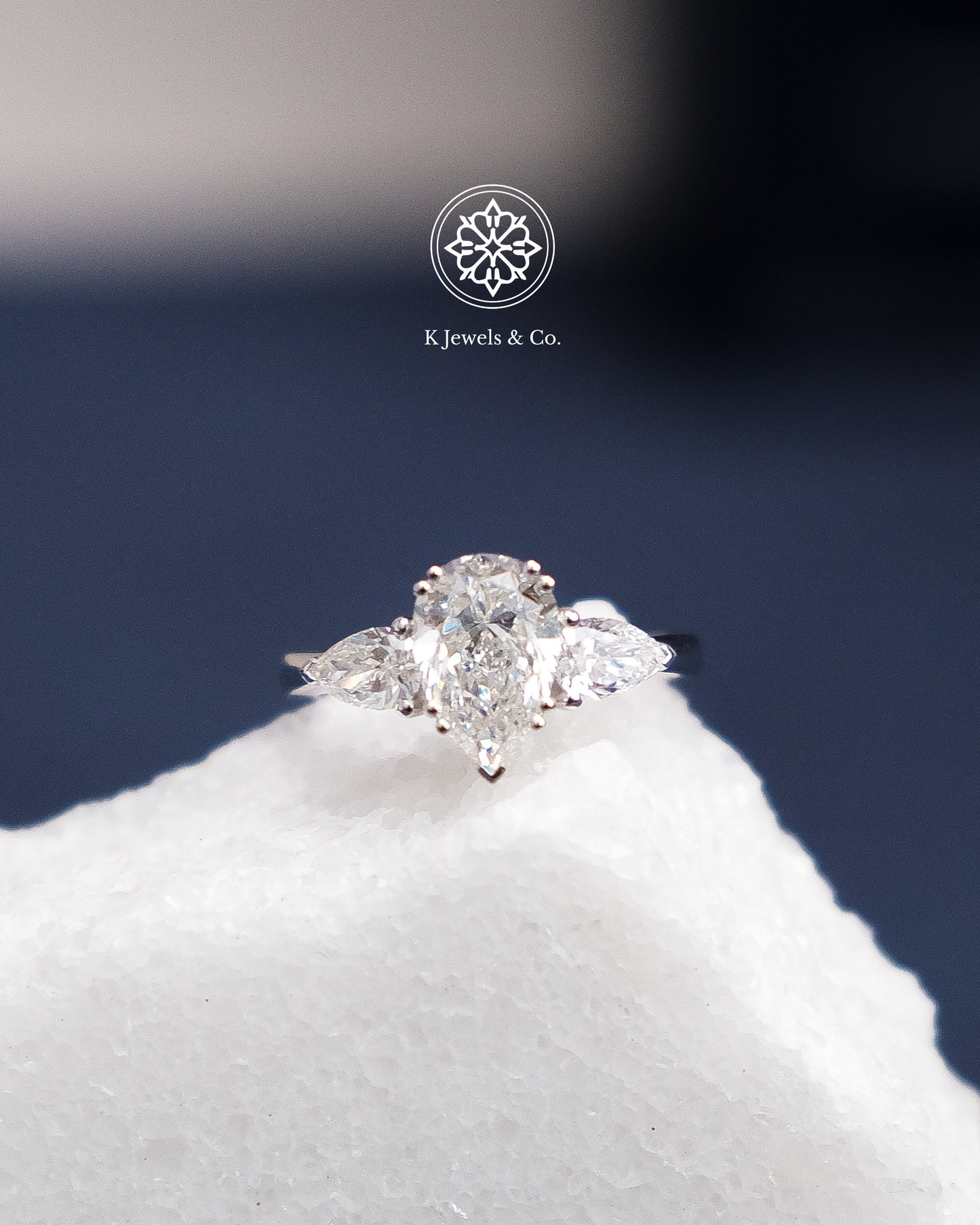 2ct Pear Shaped Diamond Ring w/ GIA