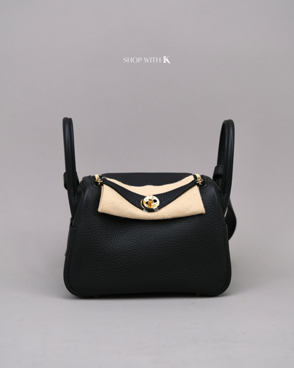 Hermes Mini Lindy Noir GHW
