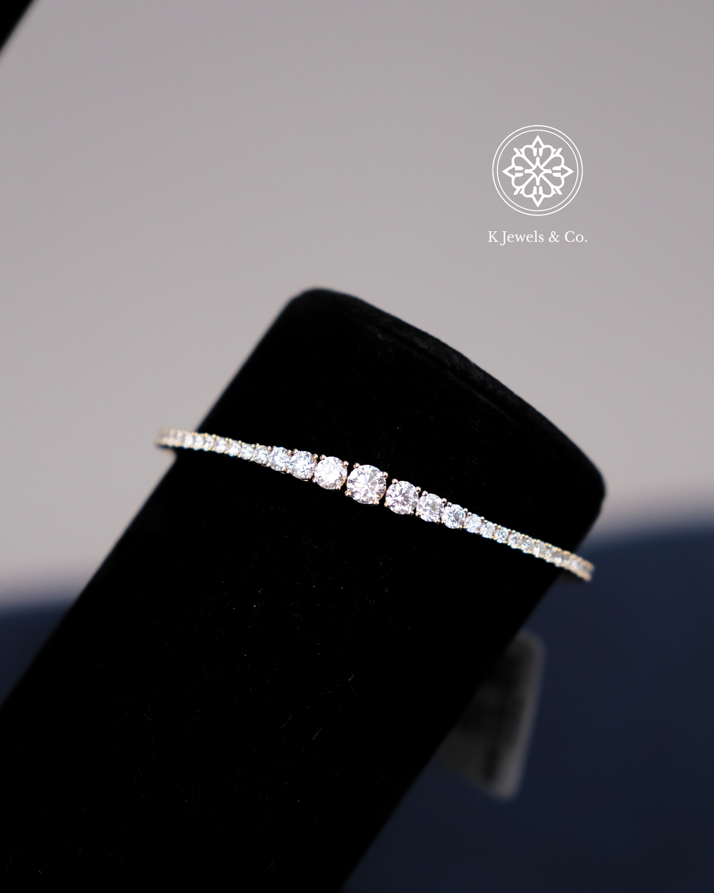 Diamond Bangle in Yellow Gold
