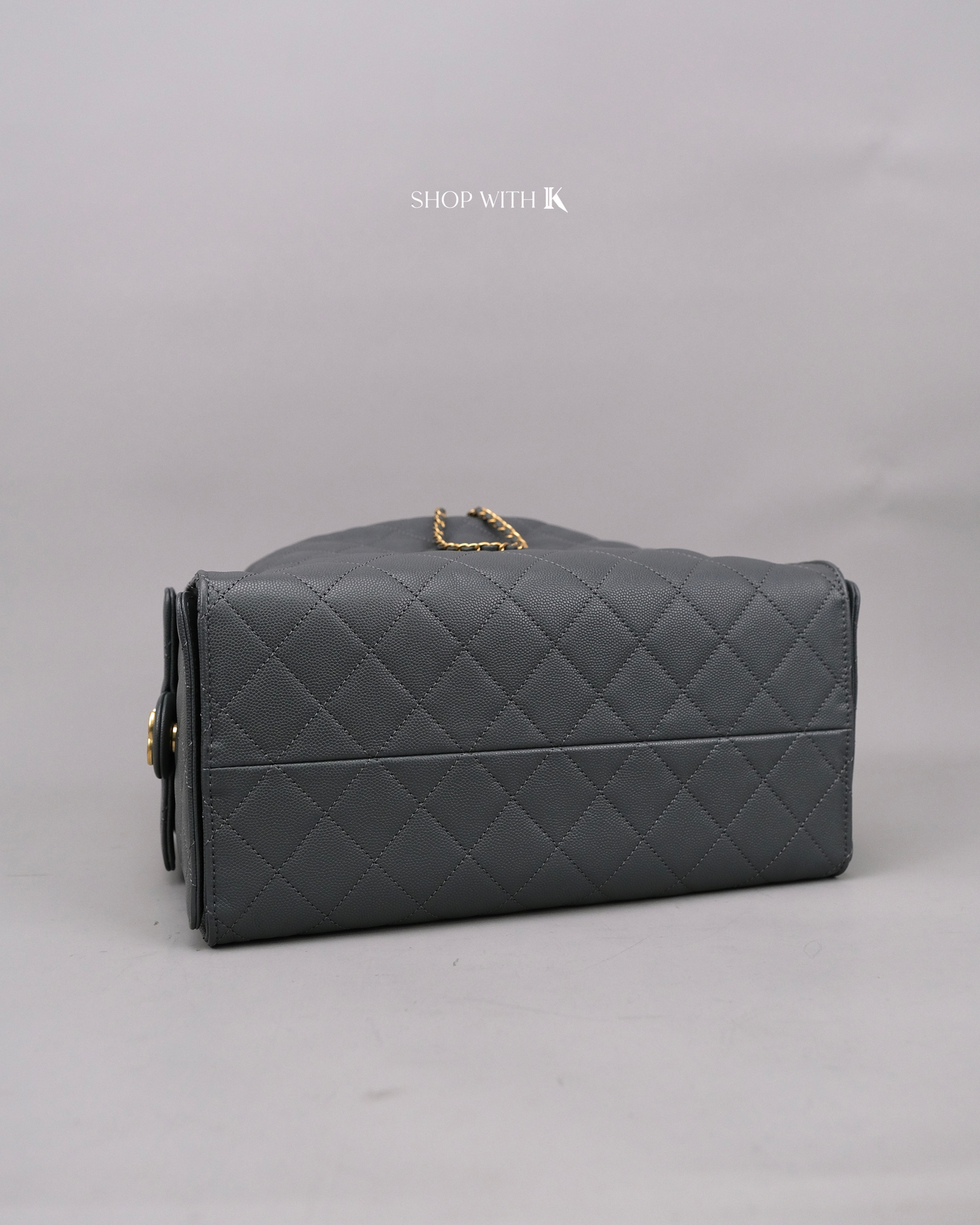 Chanel 25 Medium Gray GHW