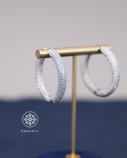 Large Hoop Diamond Earrings