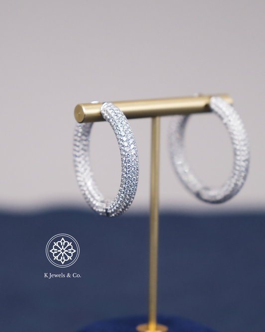 Large Hoop Diamond Earrings