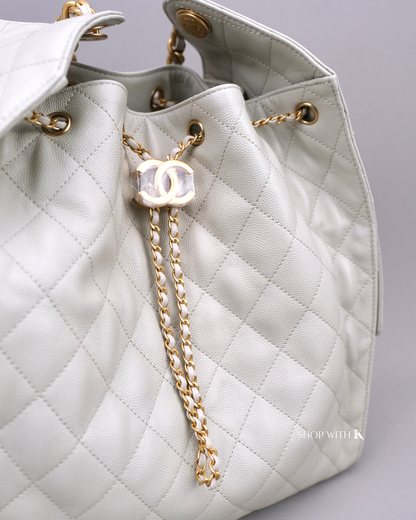 Chanel 25 Medium Light Gray