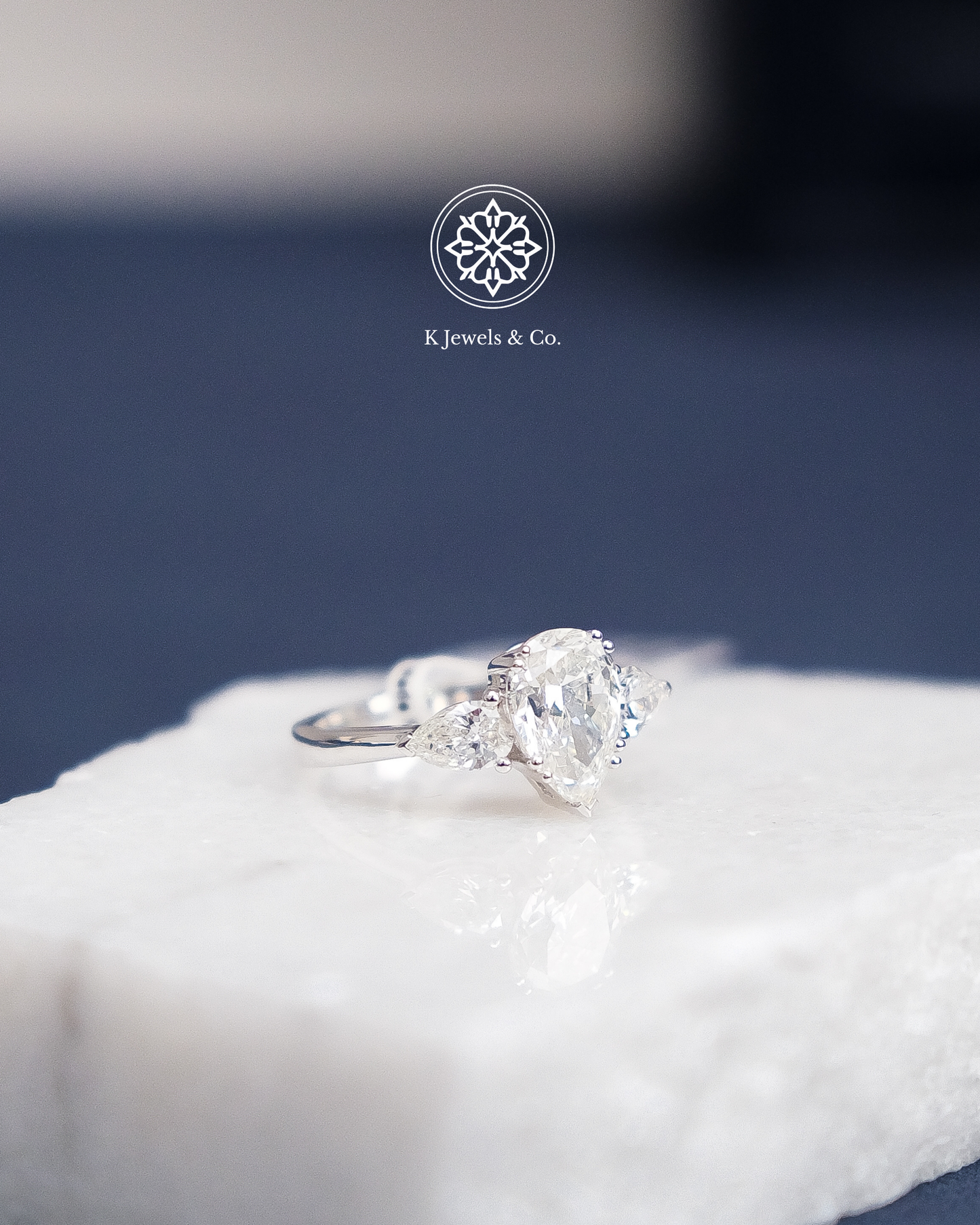 2ct Pear Shaped Diamond Ring w/ GIA