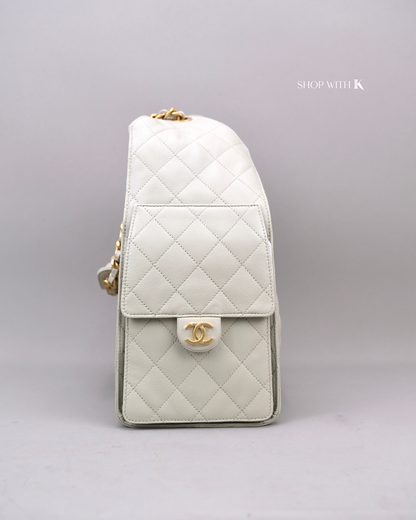 Chanel 25 Medium Light Gray