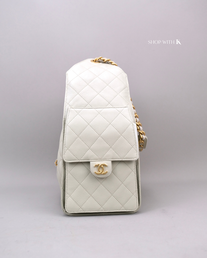 Chanel 25 Medium Light Gray