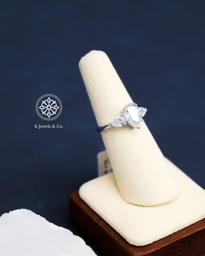 2ct Pear Shaped Diamond Ring w/ GIA