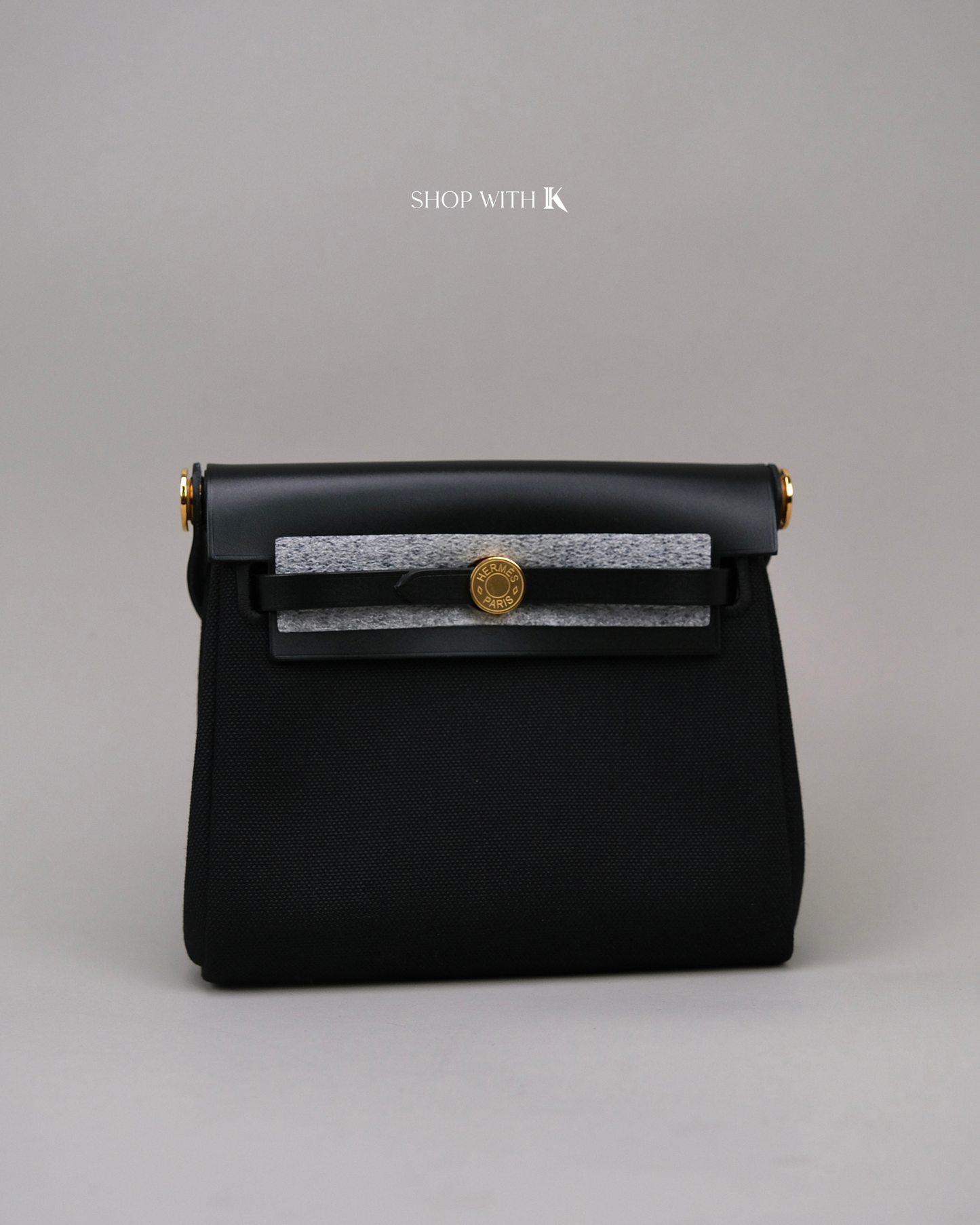 Hermes Mini Herbag Zip 20 Noir GHW
