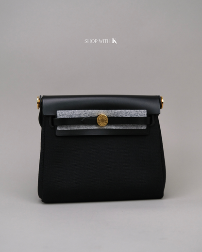 Hermes Mini Herbag Zip 20 Noir GHW