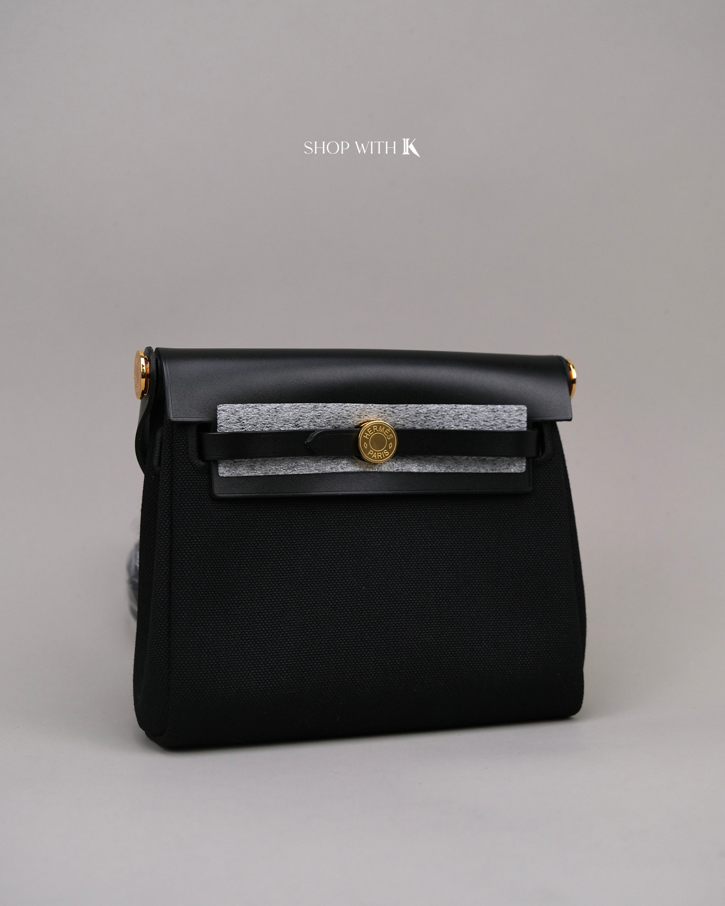 Hermes Mini Herbag Zip 20 Noir GHW